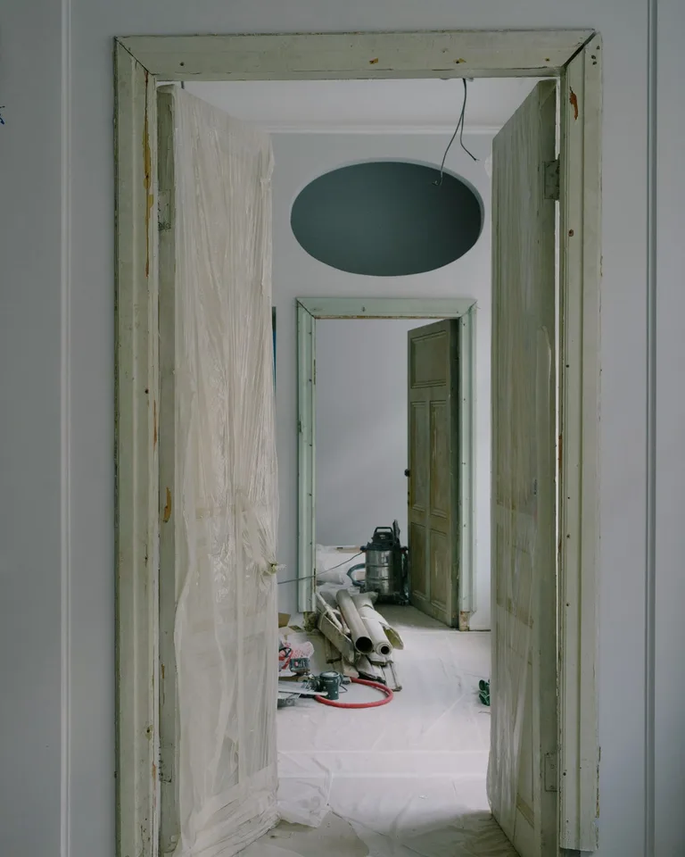 Doorway of a house under renovation