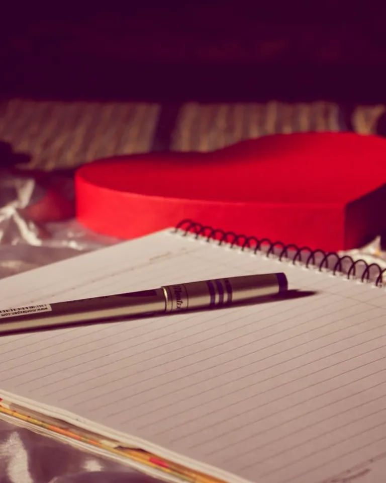 Notebook with home renovation goals and room priorities