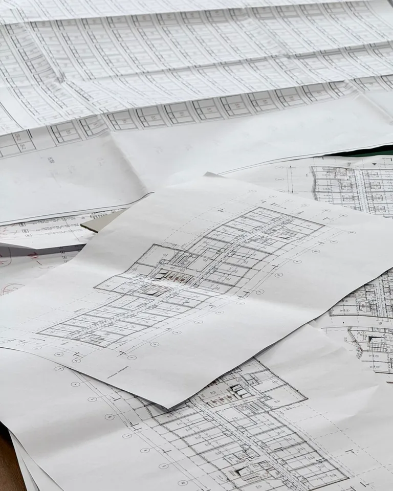 Building permit paperwork for a home renovation
